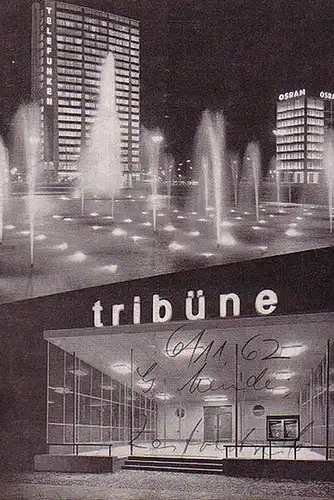 Berlin. Die Tribüne. - Frank Lothar -Direktion  (Hrsg.): Programmhefte der Tribüne. Spielzeit 1961 / 1962, Konvolut aus 2 Heften. 