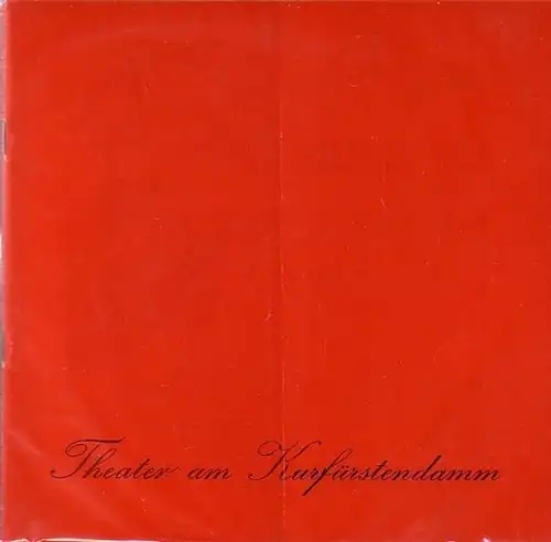 Berlin. Theater und  Komödie am Kurfürstendamm -   Wölffer - Direktion (Hrsg.): Programmhefte der Komödie am Kurfürstensdamm. Spielzeit 1979 / 1980. Konvolut aus 2 Heften. 