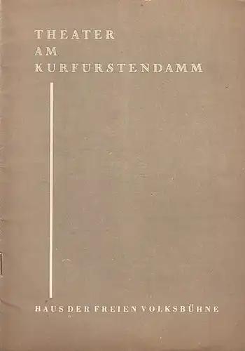 Programmheft der Komödie am Kurfürstensdamm. Spielzeit 1958 / 1959