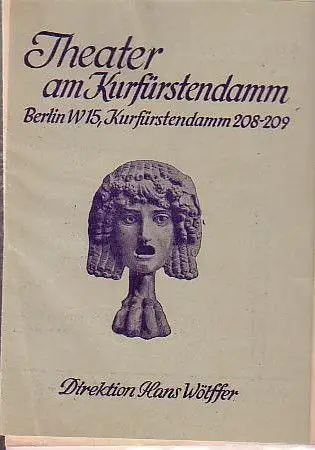 Besetzungszettel der Komödie am Kurfürstensdamm. o. A. ca 1951-54. Konvolut aus 4 Expl