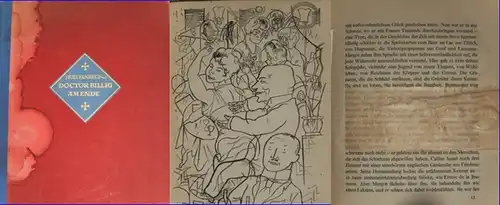 Grosz, George. - Huelsenbeck, Richard: Doctor Billig am Ende. Ein Roman. Mit 8 Zeichnungen von George Grosz. 