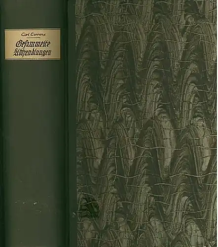 Correns, Carl: Gesammelte Abhandlungen zur Vererbungswissenschaft aus periodischen  Schriften. 1899 - 1924. 