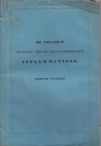 Buddeus, Aurelius: De venarum praecipue vero de sinuum cerebralium inflammatione. Dissertatio inauguralis medica quam [...] in Academia Lipsiensi [...] publice defendet. 