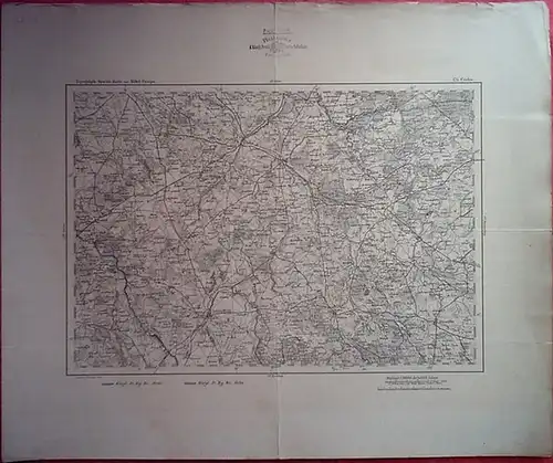 Cörlin (Kolberg - Körlin). - Reymann, Daniel Gottlob: Cörlin (Körlin). Reymann´s topographische Special-Karte von Mitteleuropa, Segment - Nr. auf der Übersichtskarte: 174. Grenzkolorierte Karte im...