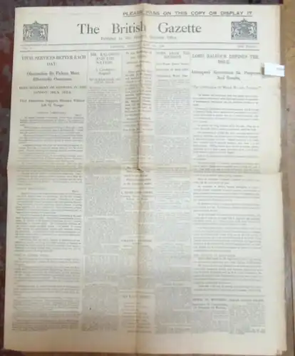 British Gazette, The: The British Gazette. Published by His Majesty´s Stationery Office. No. 5, London, Monday , May 10, 1926. 