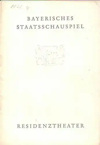 München.   Residenztheater.   Goldoni, Carlo: Der Lügner. Programmheft 4, 1961 / 1962. Komödie. Übersetzung: Lola Lorme. Musik: Mark Lothar. Inszenierung: Kurt Meisel.. 