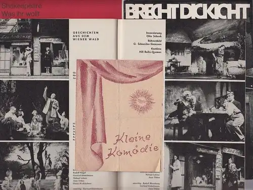Kinder der Zeit ; "Im Dickicht der Städte" ; "Geschichten aus dem Wienerwald" ; "Was ihr Wollt". Programmhefte versch. Münchener Theater von 1947-1970. Konvolut von 4 Heften