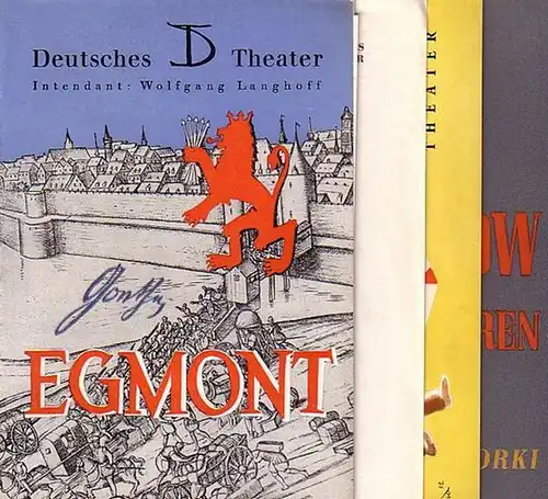 Programmhefte- und zettel des Deutschen Theaters und der Kammerspiele Berlin. Spielzeit 1951 / 1952. Konvolut aus 3 Heften und 1 Zettel