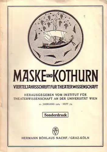 Flemming, Willi: Avancinus und Torelli. Sonderdruck aus: Maske und Kothurn. Vierteljahresschrift für Literaturwissenschaft, 10. Jahrgang 1964, Heft 3/4. 