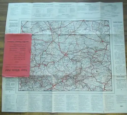 Plan von Dresden mit Verkehrskarte seiner weiteren Umgebung (Verzeichnis der Strassen und Plätze u.v.a.). Maßstab: 1 : 25 000