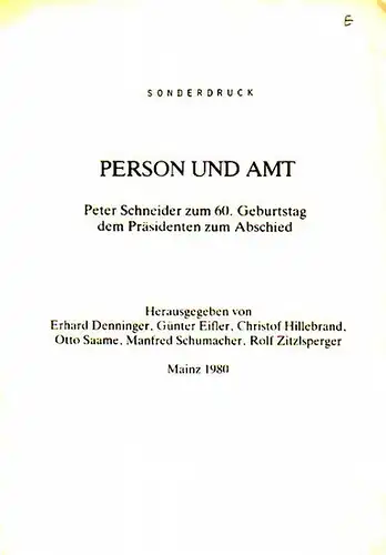 Eifler, Günter: Der Nibelunge not und Götterdämmerung. Sonderdruck: Person und Amt. Peter Schneider zum 60. Geburtstag - dem Präsidenten zum Abschied. Mainz 1980. 