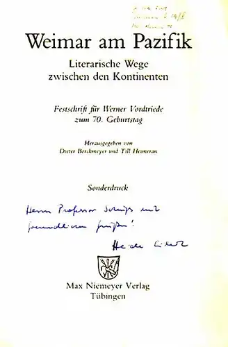 Eilert, Heide: Thomas Manns Demokratie-Verständnis im Kontext seiner Deutungen der Zauberflöte.  Sonderdruck aus: Weimar am Pazifik. Literarische Wege zwischen den Kontinenten. Festschrift für Werner Vordtriede. 