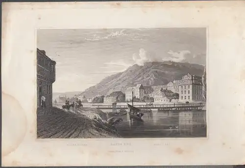 Bad Ems.- J. Willis. - W. Tombleson: Stahlstich: Baths Ems. - Bader zu Ems - Bains a Ems. ( Bad Ems ). 