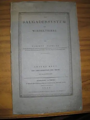 Fohmann, Vincenz: Das Saugadersystem der Wirbelthiere. Heft 1 sep.: Das Saugadersystem der Fische. Mit 18 gestochenen Tafeln. 