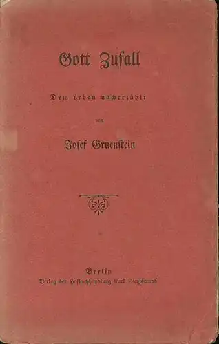 Gruenstein, Josef: Gott Zufall. Dem Leben nacherzählt. 