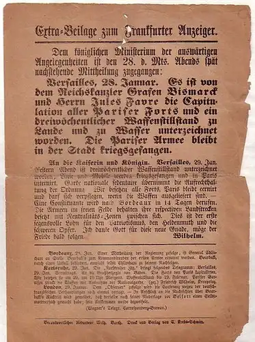 Frankfurter Anzeiger: Extra-Beilage zum Frankfurter Anzeiger. 29.Jan. [1871]. 
