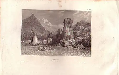 Italien: Cetara (Bay von Salerno). Stahlstich-Ansicht von I.G. Martini. 