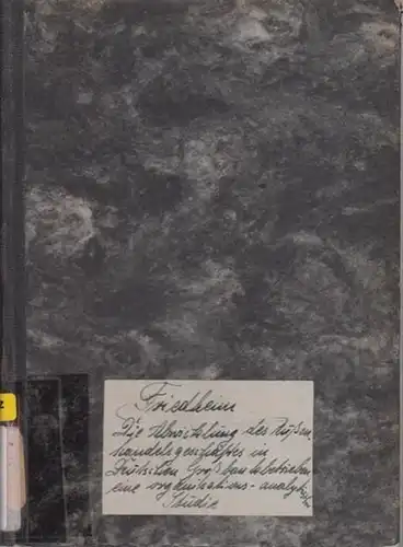 Friedheim, Hans: Die Abwicklung des Außenhandelsgeschäftes in deutschen Großbankbetrieben, eine organisations - analytische Studie. Dissertation an der  Wirtschaftshochschule Berlin 1935. 