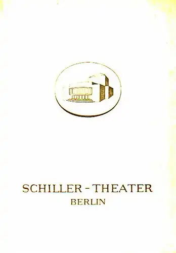 Die Räuber. Programmheft Nr. 80. Schillertheater und Werkstatt  Berlin Spielzeit  1959 / 1960
