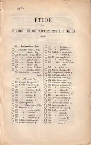 Gandoger, M.  e Lucante, A. / Le Gérant: Etude sur la flore du Département du Gers (Suite) / Revue du genre polygonum / Notes sur la déhiscence. / Communications / Nouvelles et échanges / Bibliothèque de la Société. 