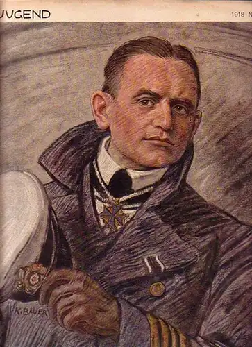 Jugend - Ostini, F.v. und Matthäi, A. und  Langheinrich, F. und Franke, C. und Queri, G. und Kalkschmidt, Eugen Redaktion): Jugend. Münchner illustrierte Wochenschrift für Kunst und Leben. 1918, Nr. 42. Herausgeber: Georg Hirth. 