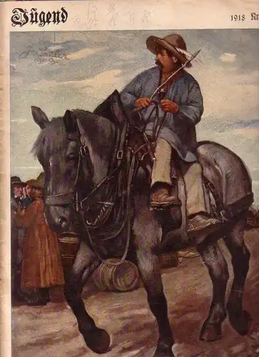 Jugend - Ostini, F.v. und Matthäi, A. und  Langheinrich, F. und Franke, C. und Queri, G. und Kalkschmidt, Eugen Redaktion): Jugend. Münchner illustrierte Wochenschrift für Kunst und Leben. 1918, Nr. 46. Herausgeber: Georg Hirth. 