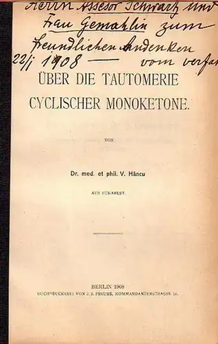 Hancu, V: Über die Tautomerie cyclischer Monoketone. 