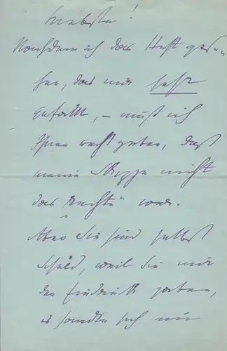 Heiberg, Hermann (Schleswig 1840 - Schleswig 1910; dt. Schriftsteller): Eigenhändiger Brief Hermann Heibergs mit Unterschrift, 6.2.1895. 