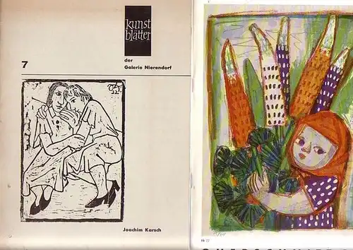 Karsch - Nierendorf: Konvolut aus 2 Teilen. 1) Kunstblätter der Galerie Nierendorf. Heft 7. Joachim Karsch. 2) Querschnitt 1981. 580 Werke von 43 Künstlern des zwanzigsten Jahrhunderts. 