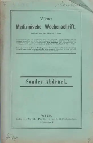 Kschischo, Paul: Zur Frage des Bauchdeckenschnittes und seiner Vereinigung. Sonder - Abdruck aus der 'Wiener Medizinischen Wochenschrift', Nr. 5 bis 8, 1904. 