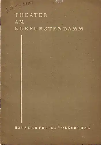 Hubalek, Claus  // Theater am Kurfürstendamm: Programmheft des Theates am Kurfürstendamm Spielzeit 1958/1959. 