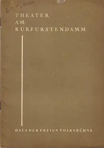 Programmheft des Theates am Kurfürstendamm Spielzeit 1958/1959