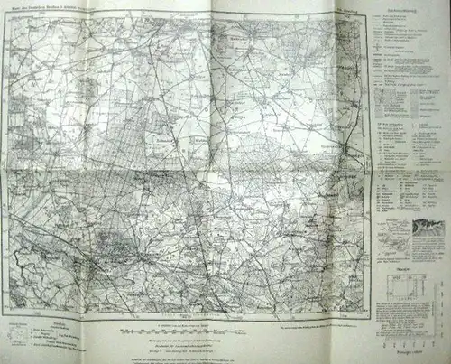 Jüterbog - Preußische Landesaufnahme (Hrsg.): Karte des Deutschen Reiches 1 : 100 000 (1-cm-Karte). Nr. 341: Jügerbog. Letzte Nachträge 1939. 