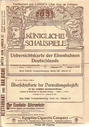 Königliche Schauspiele 1906. Zeitschrift für Theater und Kultur. aus dem Inhalt u.a.: Fortsetzung Paul Lindenberg: Berliner Theatergeschichten in Wort und Bild. / Werbeanzeigen, Besetzungsliste der.. 