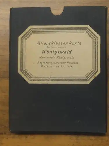 Potsdam Königswald: Kombinierte Holzarten und Altersklassenkarte des Forstamtes Königswald. Revierteil Königswald. Regierungsforstamt Potsdam. Waldzustand 1. X. 1938. 