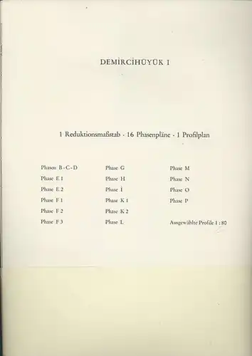 Korfmann, Manfred (Hrsg.): Demircihüyük. Die Ergebnisse der Ausgrabungen 1975 - 1978. Band I: Text u. Pläne. Architektur, Stratigraphie u. Befunde. 