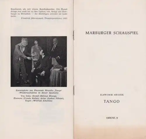 Heft 1 "Die Polizei" : Heft 9 "Tango". Programmhefte der Spielzeiten 1966-1968  Konvolut von 2 Heften