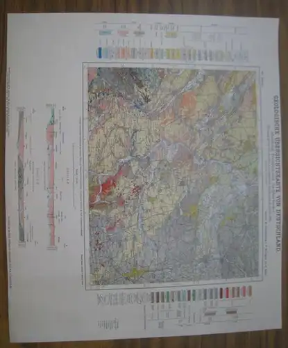 Preussen.   Dessau.   Marburg.   Koblenz.   Frankfurt am Main: Konvolut von 4 Geologischen Übersichtskarten von Deutschland. Abt. Preußen und.. 