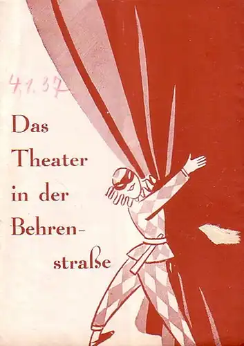 Lenz, Leo: Programm-Heft zu 'Kämmerchen vermieten!'. Lustspiel in drei Akten. Bühnenbearbeitung: Ralph Arthur Roberts. Mitwirkende: R.A. Roberts, Anneliese Born, Schröder - Schrom, Ellen Hille. Aufführung 'Theater in der Behrenstrasse', Berlin.  Direkt...