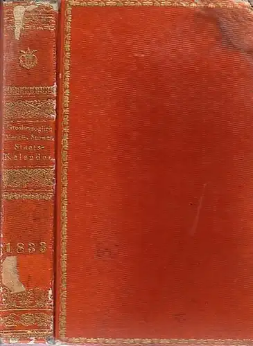 Mecklenburg - Schwerin. - Staatskalender: Grosherzoglich Mecklenburg - Schwerinscher Staats - Kalender 1833. Theil I und Theil II in einem Band. Acht und Funfzigstes (58.)...