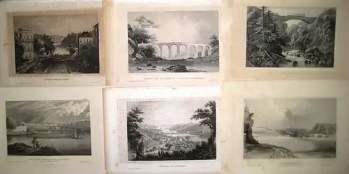 Meyer, J.   Rottmann, A. ; Martini, J. G. (Stecher und Graphiker) ,  Bibl. Inst. Hildburghausen (Hrsg.): Konvolut dekorativer Eisenbahn   und.. 