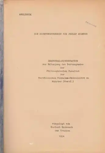 Die Dichtungstheorie Sir Philip Sidneys