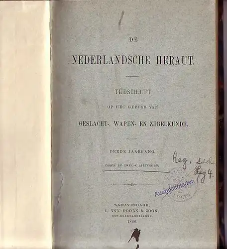 van Echten. - Nederlandsche Heraut, De: De Nederlandsche Heraut. Tijdschrift op het gebied van Geslacht-, Wapen- en Zegelkunde. Derde Jaargang, Eerste en tweede aflevering: Necrologie / R. O. van Holthe tot Echten: Genealogie van de Drentsch-Overijsselsch