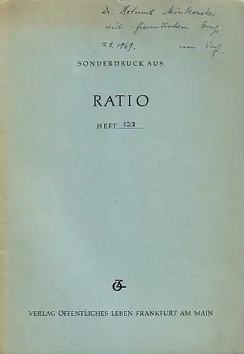 Moritz, Manfred: Über Normen zweiten Grades (Supernormen). Eine Interpretation der Sätze 'Sollen impliziert können' und 'Geboten-sein impliziert erlaubt sein'. Sonderdruck aus 'Ratio', Heft 10 / 2. 