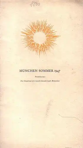 Münchener Kunstwoche: Programm: München Sommer 1947 vom 12. Juni - 31. Juli. 