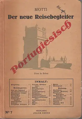 Portugiesisch - Motti: Der neue Reisebegleiter - Portugiesisch. Aus dem Portugiesischen von Luis d'Almeida Nogneira. Reisebegleiter No. 7. 