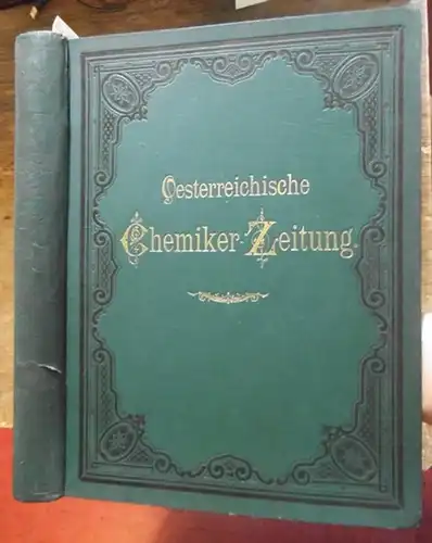 Österreichische ChemikerZeitung.   Heger, Hans / Stiassny, Eduard (Hrsg.).   Anton Skrabal.   Richard Abegg.   Franz Russ.   Hugo.. 