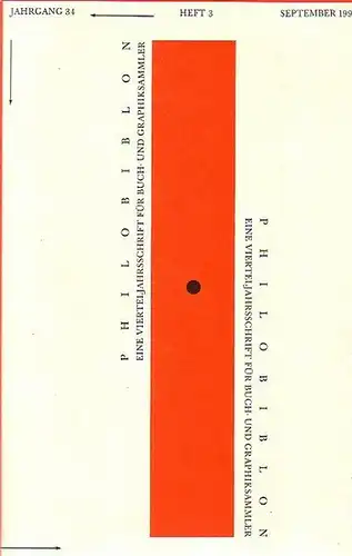 Philobiblon.   Fuchs, Reimar W. (Hrsg.): Philobiblon. Eine Vierteljahrsschrift für Buch  und Graphiksammler. Im Auftrag der Maximilian Gesellschaft in Hamburg begründet von Ernst.. 