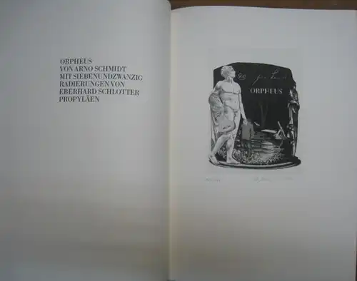 Schlotter - Schmidt, Arno: Orpheus. Mit siebenundzwanzig Radierungen von Eberhard Schlotter. 