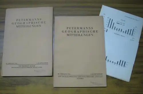 Petermann.   Beiträge: Helmuth Cramer / Ernst Neef / Rudolf Schröder / Alfred Schumann u. a: Petermanns geographische Mitteilungen. 99. Jahrgang 1955, 3. und.. 